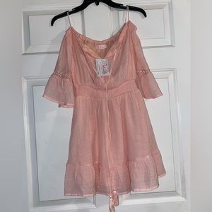 Small Pink Lily Pink Dress off the Shoulders - New with Tags